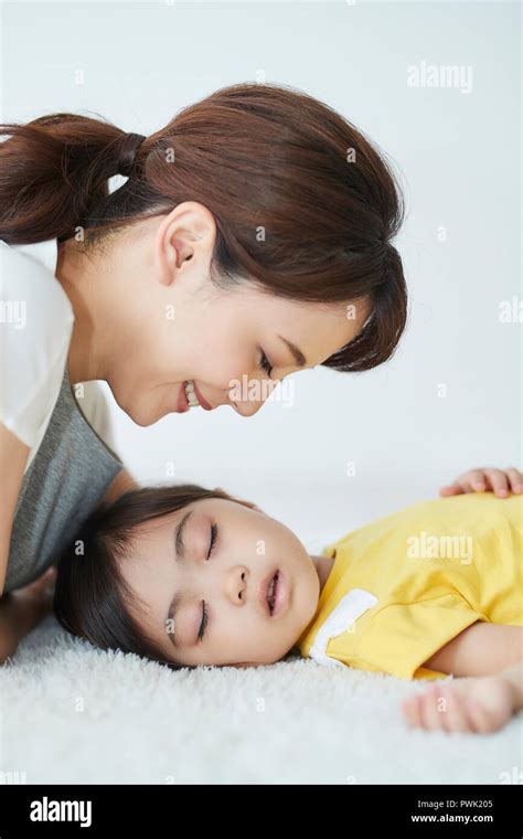 sleeping japanese mom